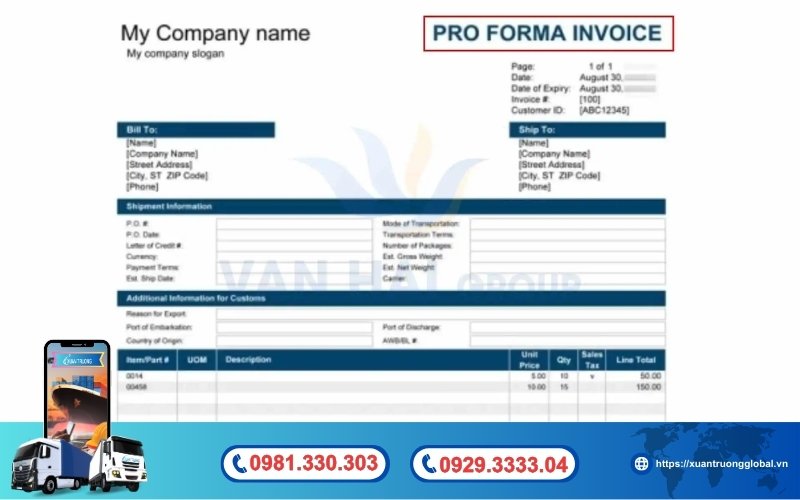 Khi nào dùng Proforma Invoice