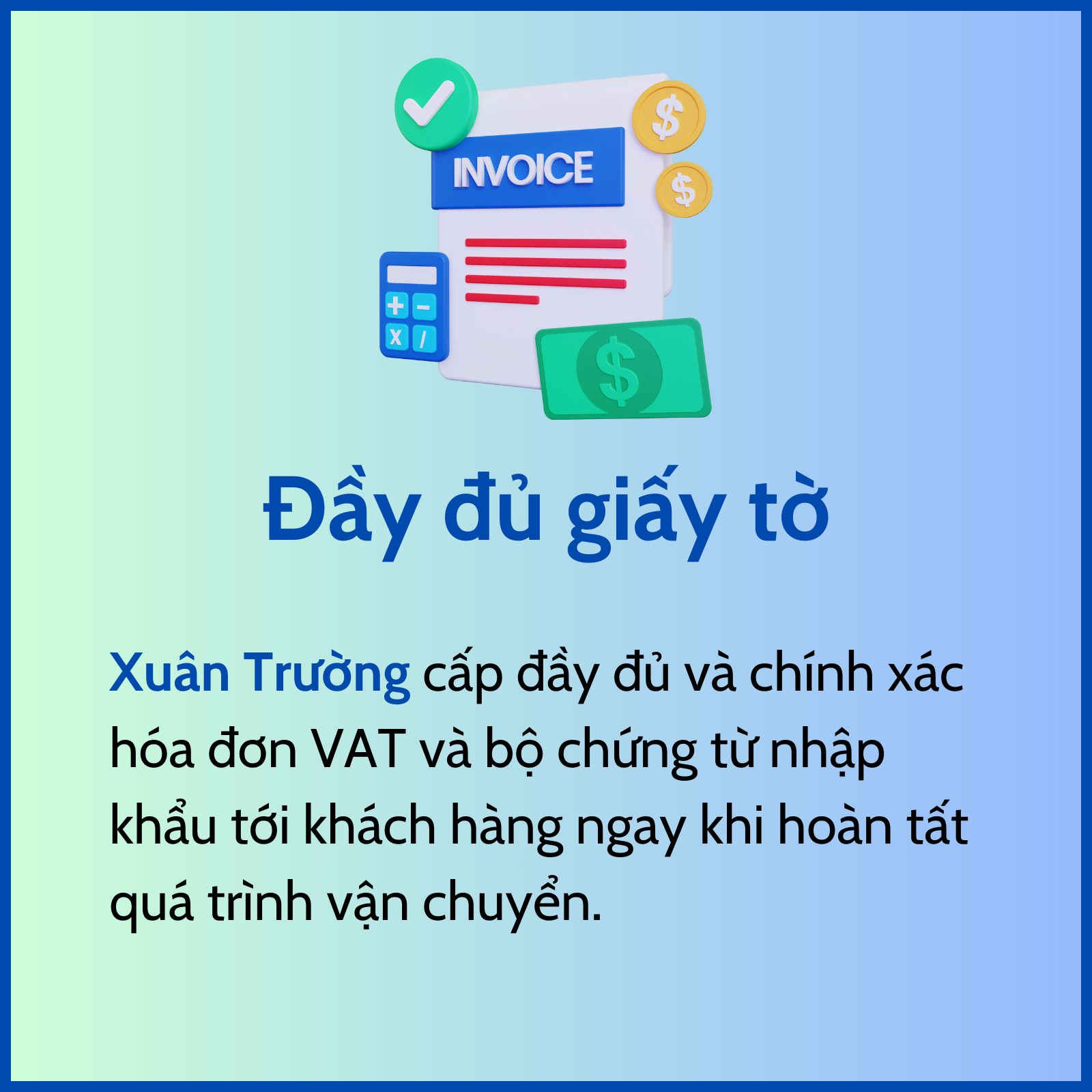 Đầy đủ giấy tờ vận chuyển hàng Trung Quốc