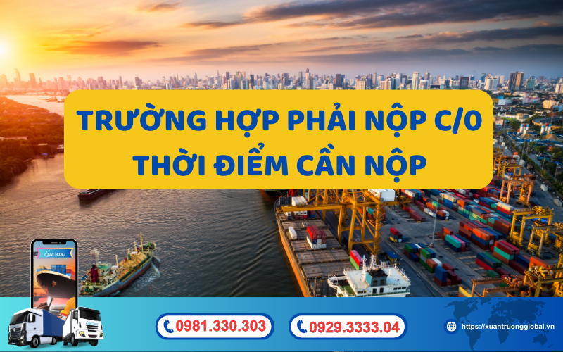 Các trường hợp phải nộp chứng từ chứng nhận xuất xứ (C/O) và thời điểm cần nộp