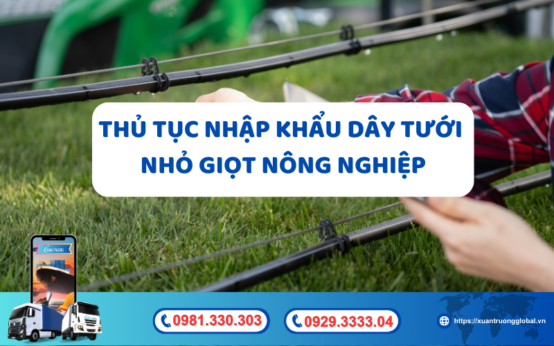 Thủ tục nhập khẩu dây tưới nhỏ giọt nông nghiệp mới nhất hiện nay